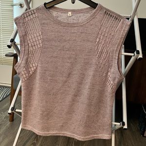 ❌SOLD❌ Lilac Dolman Top with Lace Inset Sides